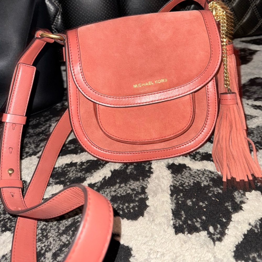 Michael Kors Dunn Medium Suede Crossbody with Tassel